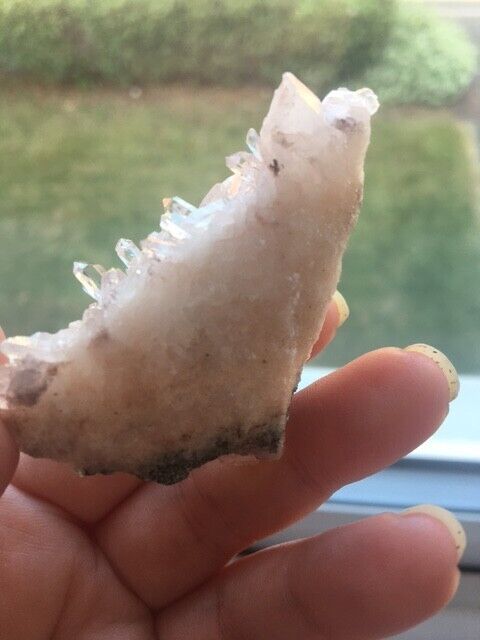 Pink Lemurian Quartz Crystal Natural Cluster Mineral Specimen 6 cm 50 g LQ9