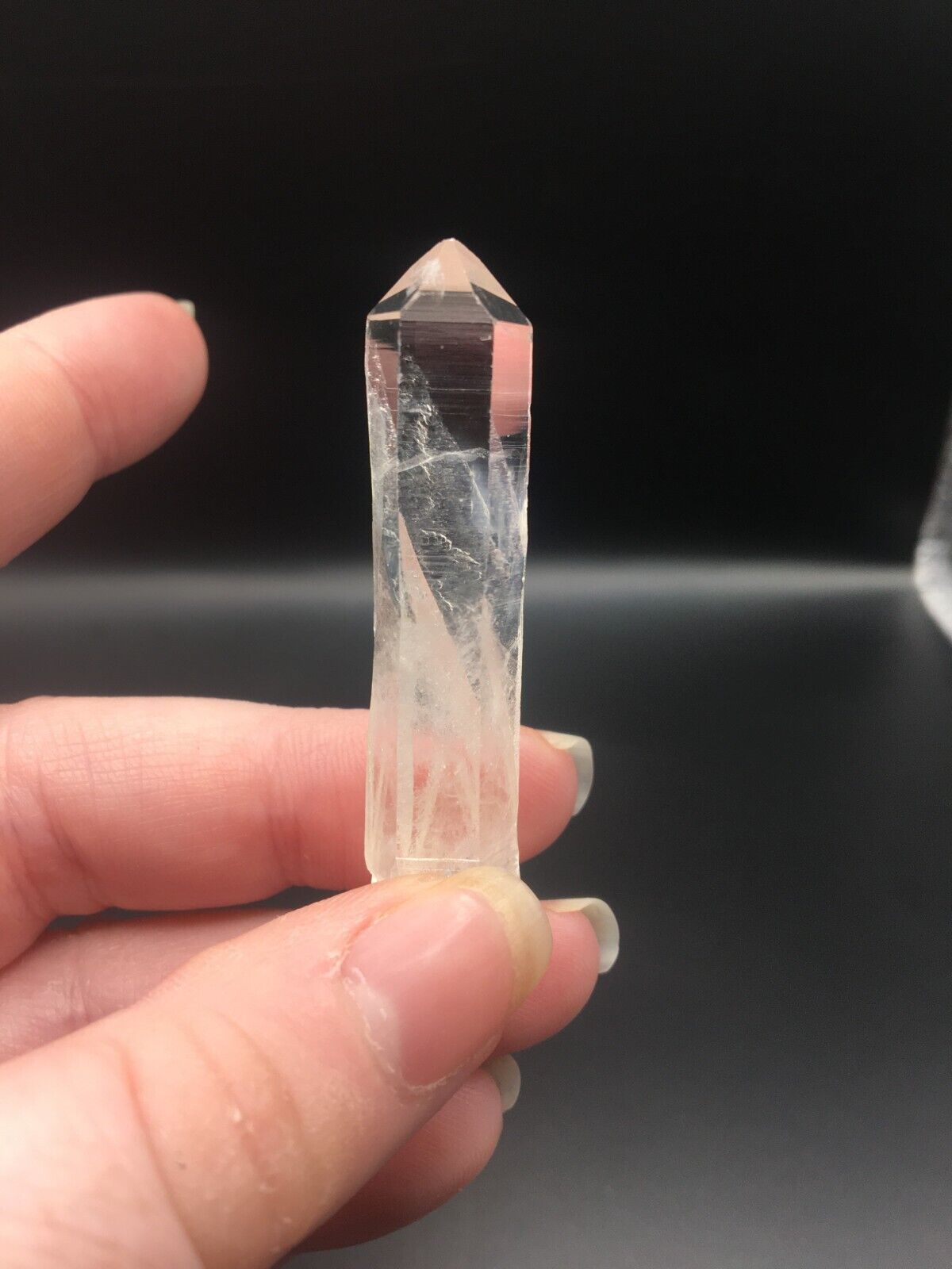 Lemurian Seed Quartz Clear Crystal Point Tower AAA Grade Mineral 4.5 cm 10g LQ11