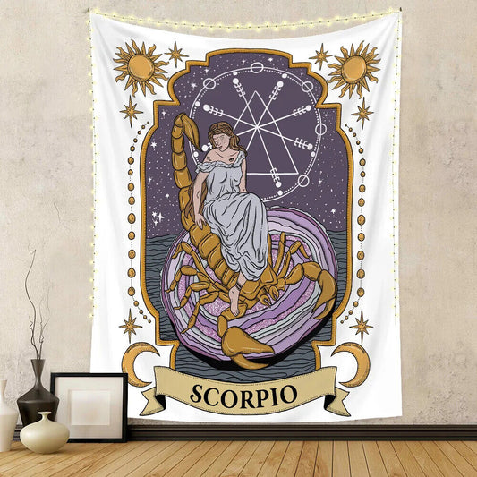 Scorpio Astrology Zodiac Star Sign Wall Art Hanging Tapestry Background Backdrop Tarot (Copy)