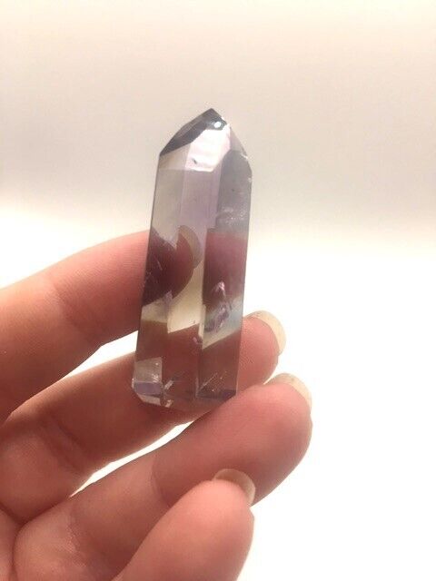 Phantom Amethyst Crystal A Grade Brazil 15g 4 cm Tower Point Obelisk A3