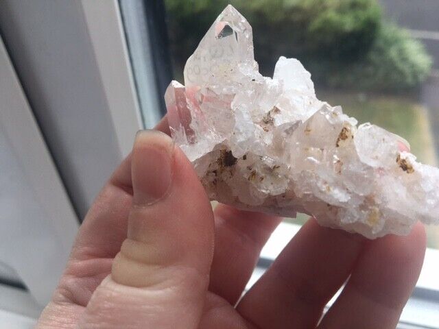 Pink Lemurian Quartz Crystal Raw Natural Cluster Mineral Specimen 4 cm 50g LQ17