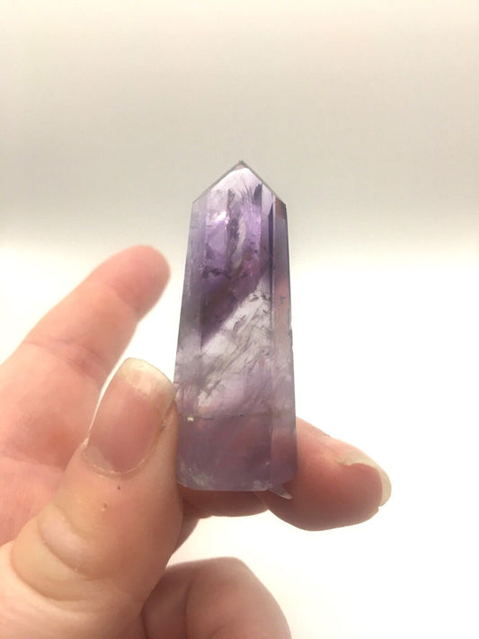 Phantom Amethyst Crystal A Grade Brazil 15g 4 cm Tower Point Obelisk A12