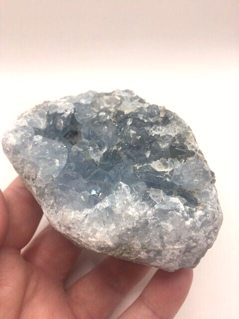 Large Celestine Celestite 415g Geode Crystal Mineral Raw Cluster Stone Specimen