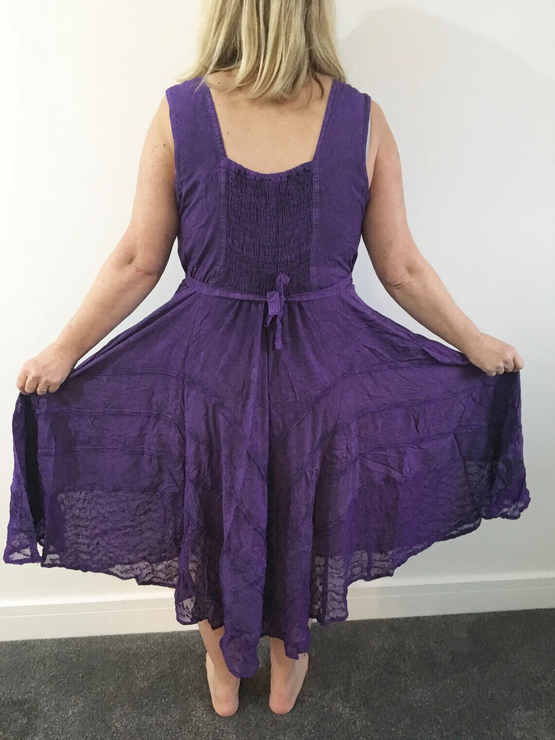 Purple Long Maxi Medieval LARP Corset Witchy Pagan Wicca Dress Plus Size 14 16 18