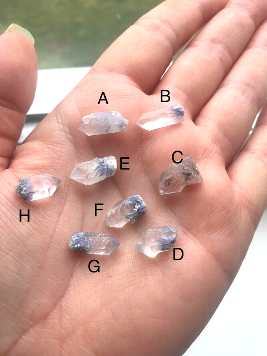 Rare AA Grade Dumortierite in Quartz Crystal Raw Natural Pieces Brazil