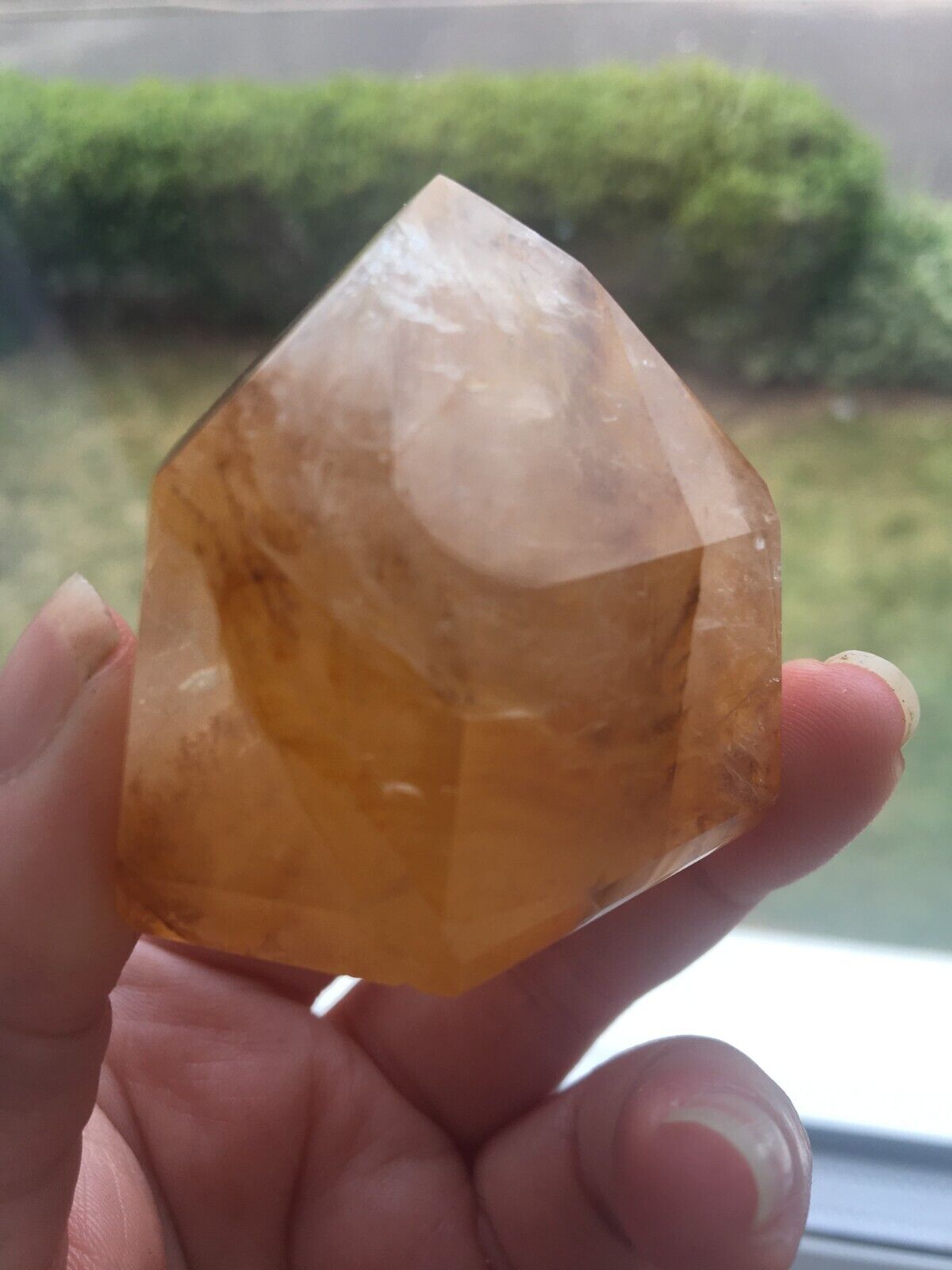 Golden Healer Quartz Crystal 100g 4.5 cm Tower Obelisk Healing Yellow Hematoid