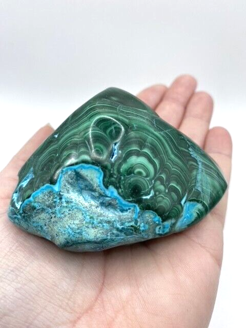 Mallacolla Malachite and Chrysocolla Mallcholla Crystal Freeform 10 cm 280g MC1