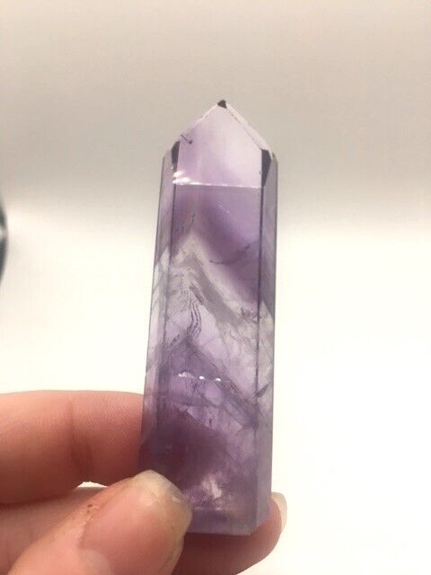 Phantom Amethyst Crystal A Grade Brazil 20g 5.5 cm Tower Point Obelisk A2