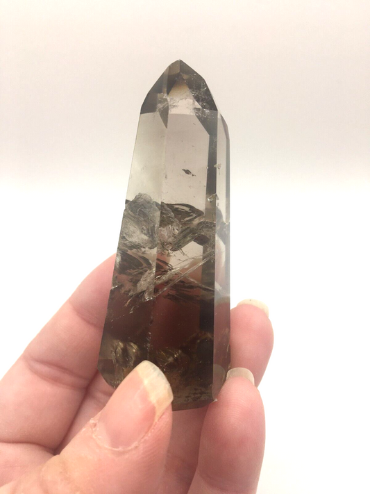 Smoky Quartz Quality Crystal 55g 6.5 cm Tower Point Obelisk Protection Gift