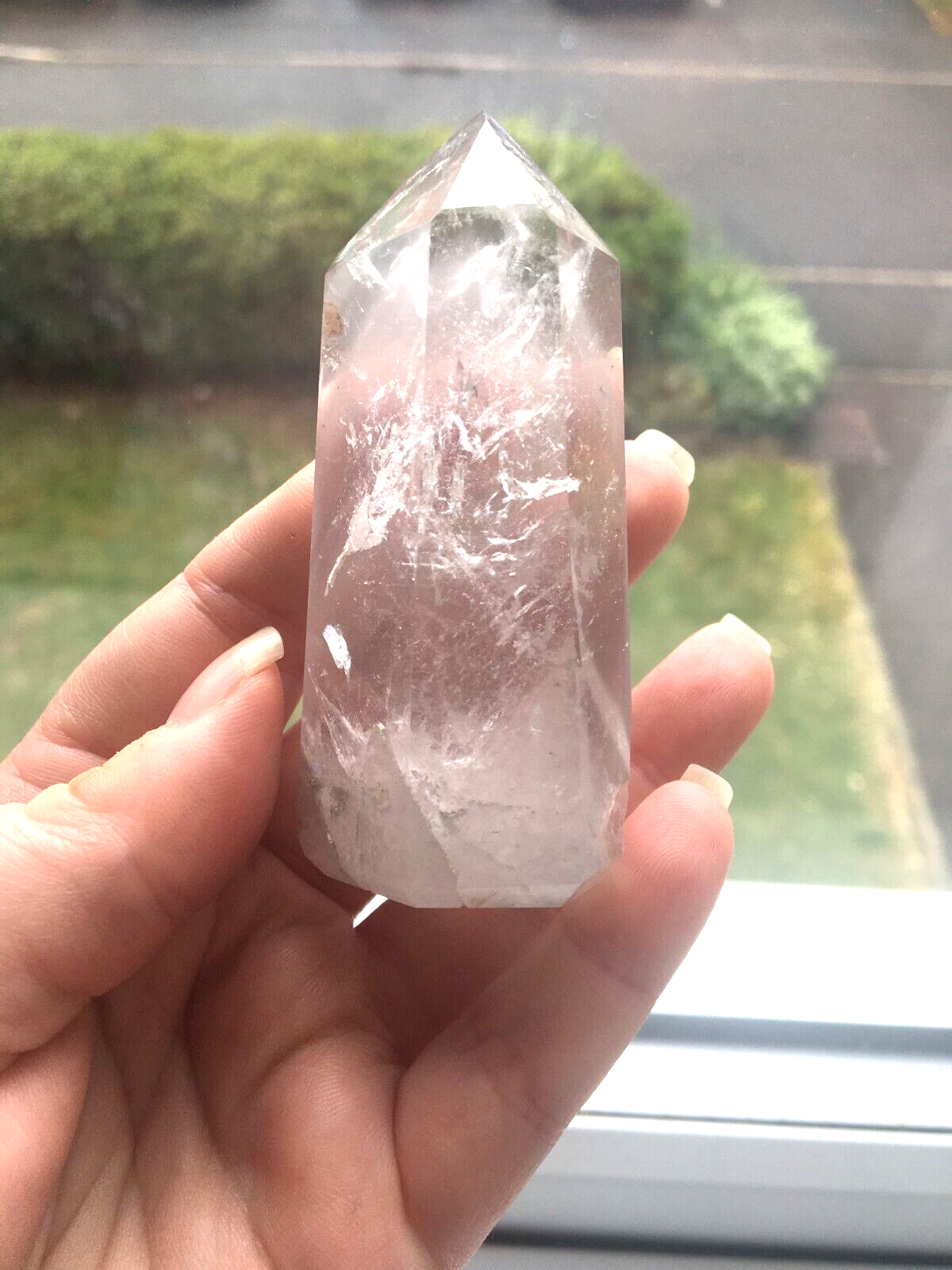 Rare Pink Lithium Quartz Crystal Tower Piece Generator Point Obelisk 100g Large