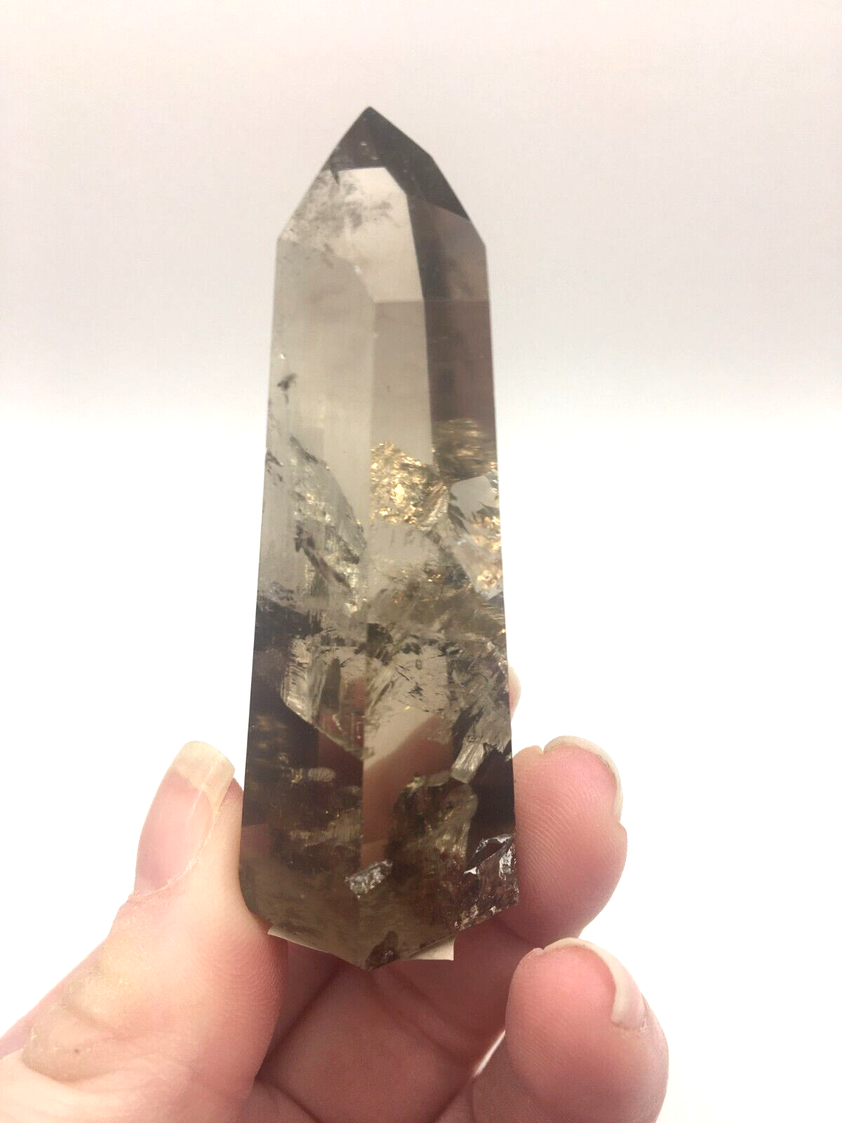 Smoky Quartz Quality Crystal 55g 6.5 cm Tower Point Obelisk Protection Gift