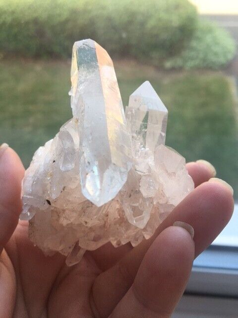 Pink Lemurian Quartz Crystal Raw Natural Cluster Mineral Specimen 6 cm 105g LQ10